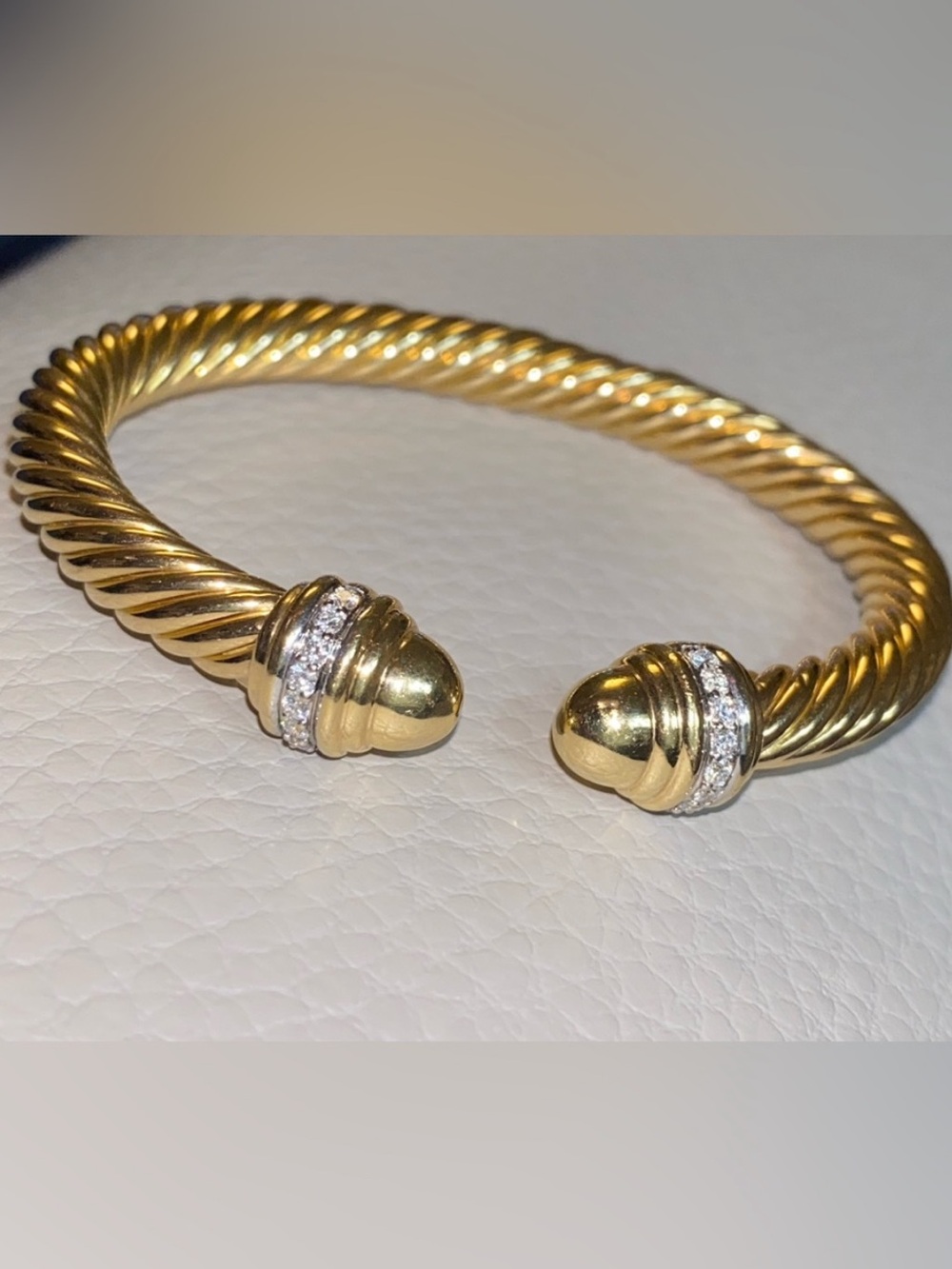DAVID YURMAN CLASSIC CABLESPIRA® BRACELET 18K Yellow Gold with Diamonds